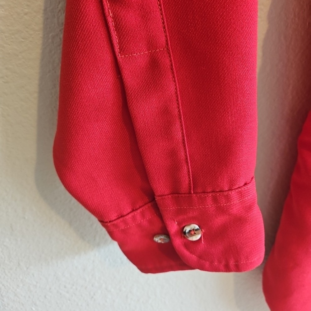 Vintage Carhartt Button Up Shirt Size‎ Large Rugged Outdoor Wear Red Long Sleeve - Picture 5 of 7